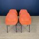 Set of 4 orange Guariche chairs