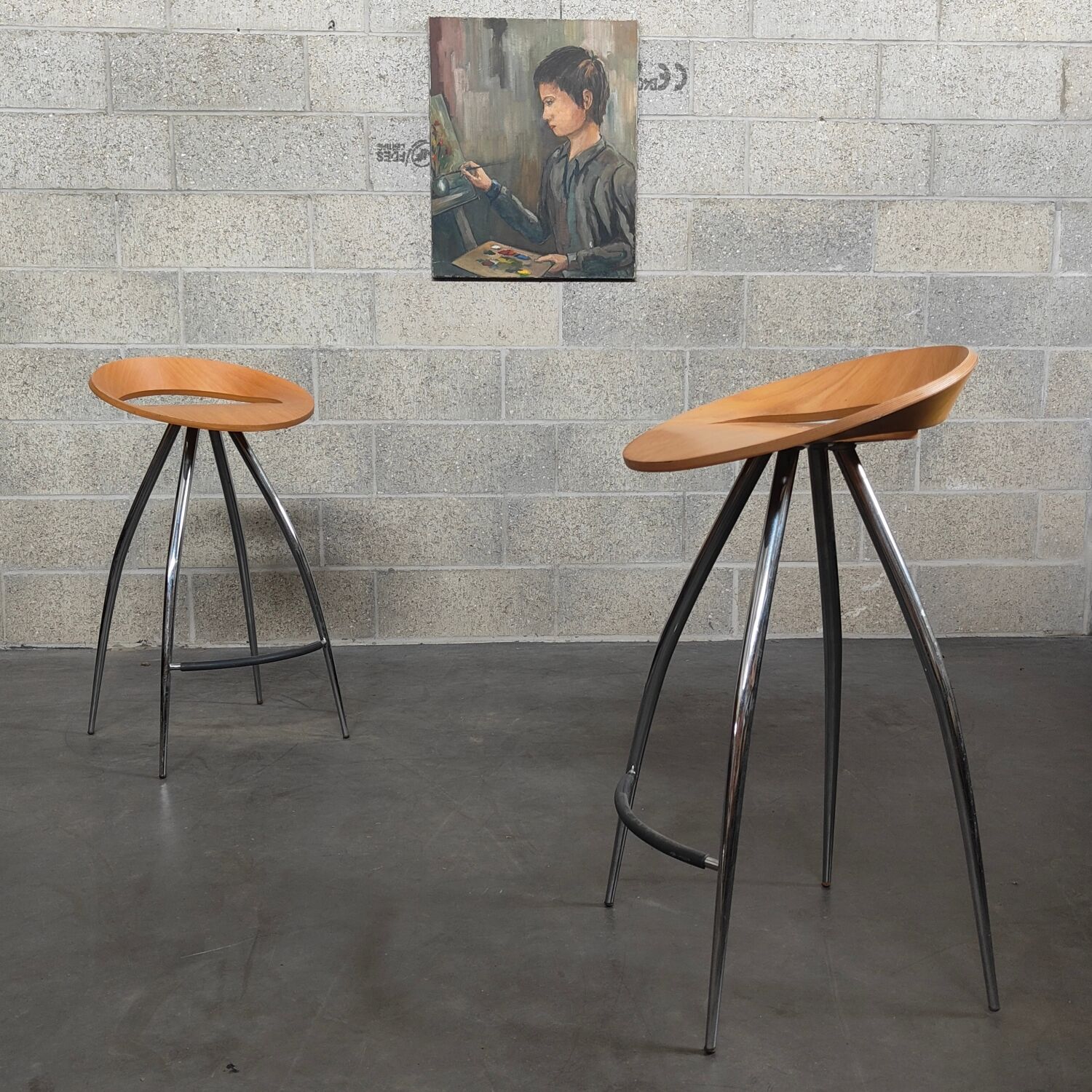 Bar stool Haut Lyra "Magis" Italy 1990