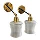 Pair of vintage wall lamps in electrified glass to nine