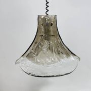 Murano glass flower pendant lamp by Carlo Nason for Mazzega, 1970s