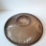 Plat en verre gris vintage