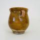 Glazed yellow confit pot, south west of France. Conservation pot. Pyrenees XIXth