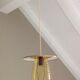 Amber glass / vintage lantern suspension 50s-60s