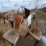 Set of 4 chairs Tolix A Xavier Pauchard 1930