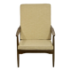 Scandinavian armchair 1960 curved armrests.
