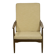 Scandinavian armchair 1960 curved armrests.
