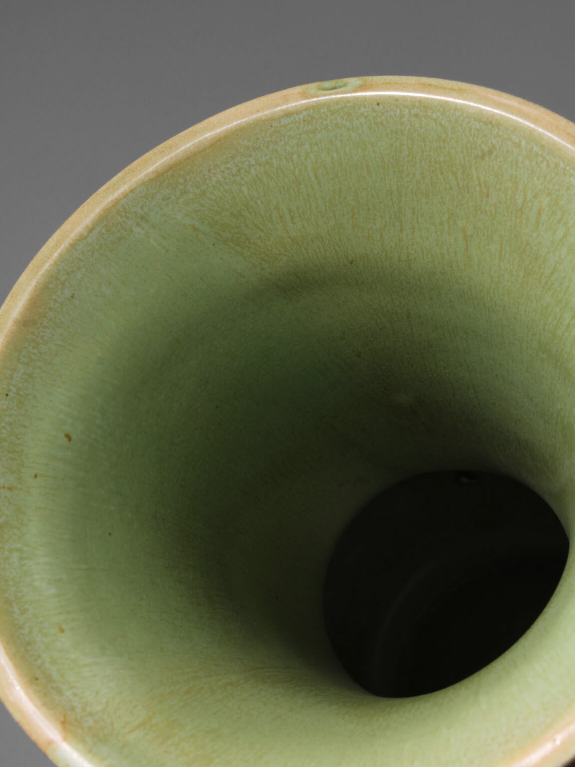 Art Deco Green Ceramic Vase, 1930s