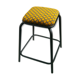 Matte and yellow black industrial stool