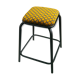 Matte and yellow black industrial stool