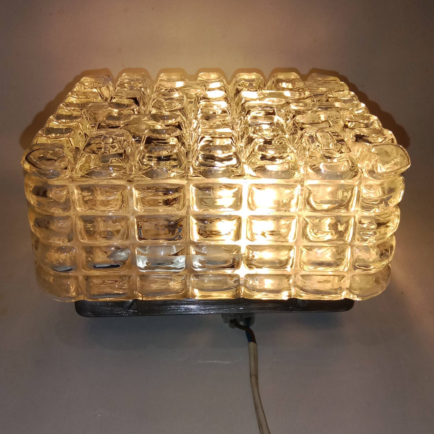 Erco Glass Wall or Ceiling Light 20 cm Vintage 60s/70s