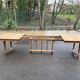 Renovated dining table in solid oak from the 19th century in Napoleon III style.