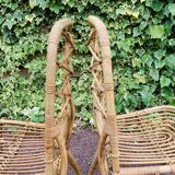 Paire de chaises en rotin Van Rohe