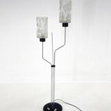 Lampadaire en chrome et verre des années 1970 par Lidokov, étiqueté, Tchécoslovaquie
