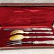 Salad serving set, silver handle, 950 Minerva, Rococo style.
