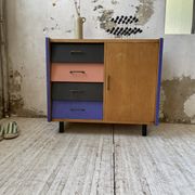 Colorful chest of drawers furniture 60s