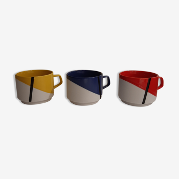 Stijl MoMa stackable set of 3 cups