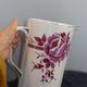 Toilet pitcher / pitcher / vase model Pauline de Moulin des Loups, faience decoration with red rose