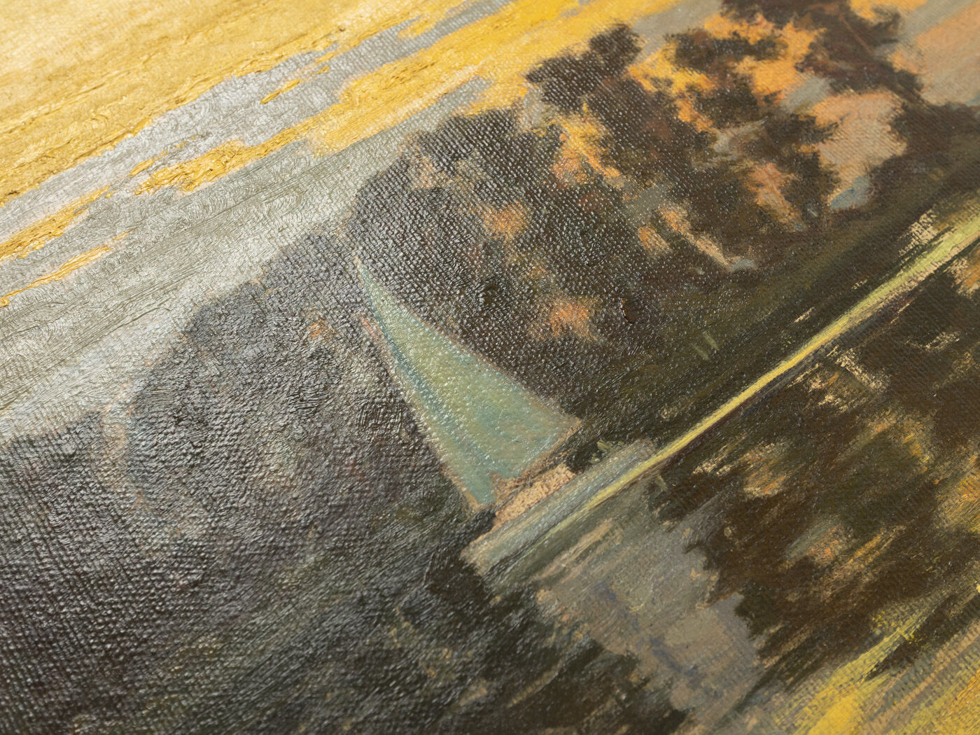 Sunset, Oil on Plate, 83 x 73 cm