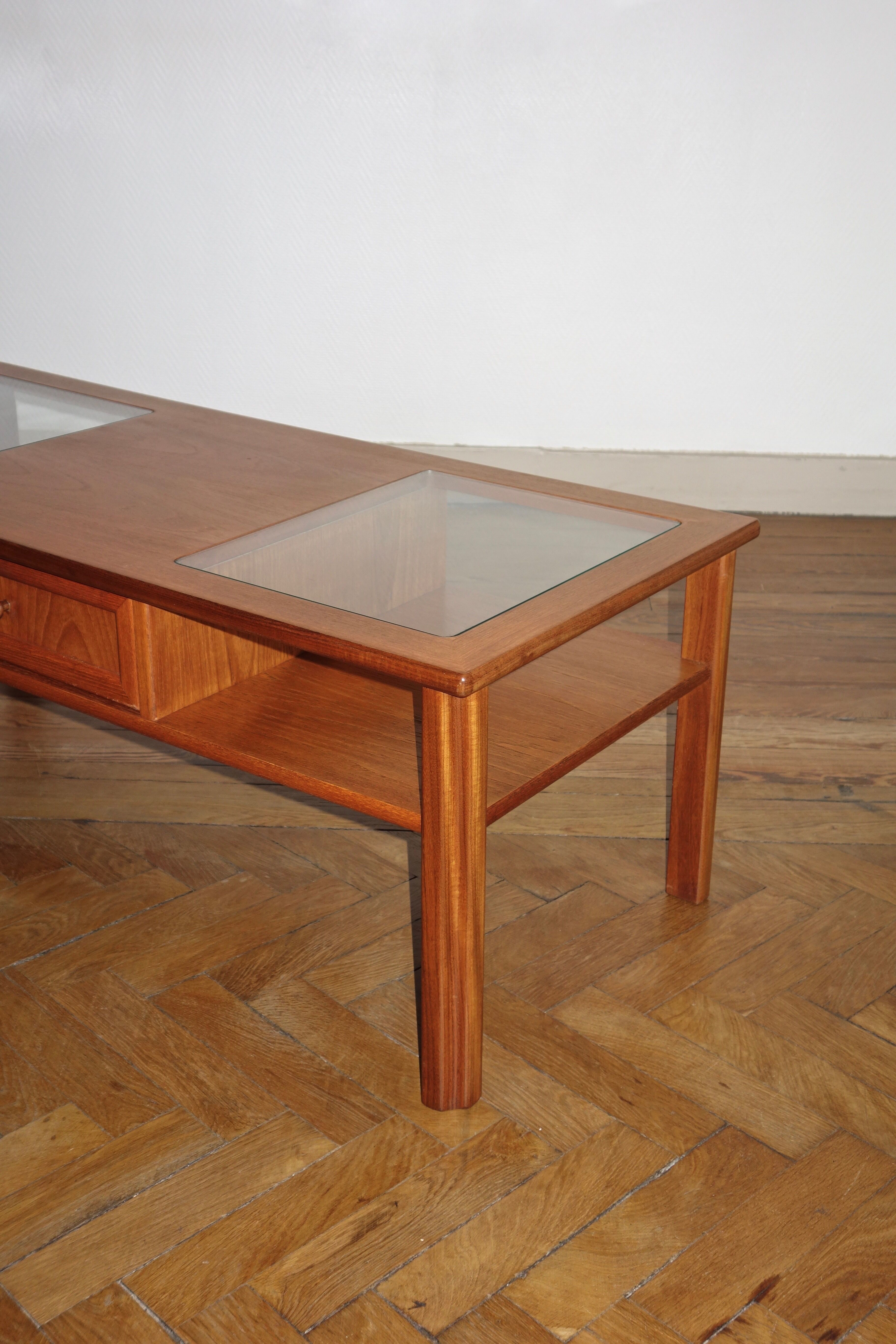 GPlan teak and glass coffee table from the 1970s