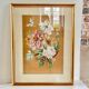 Vintage painting bouquet of peonies with butterflies 1890