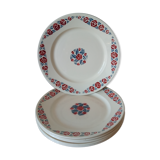 Six plates of Badonviller Art Deco