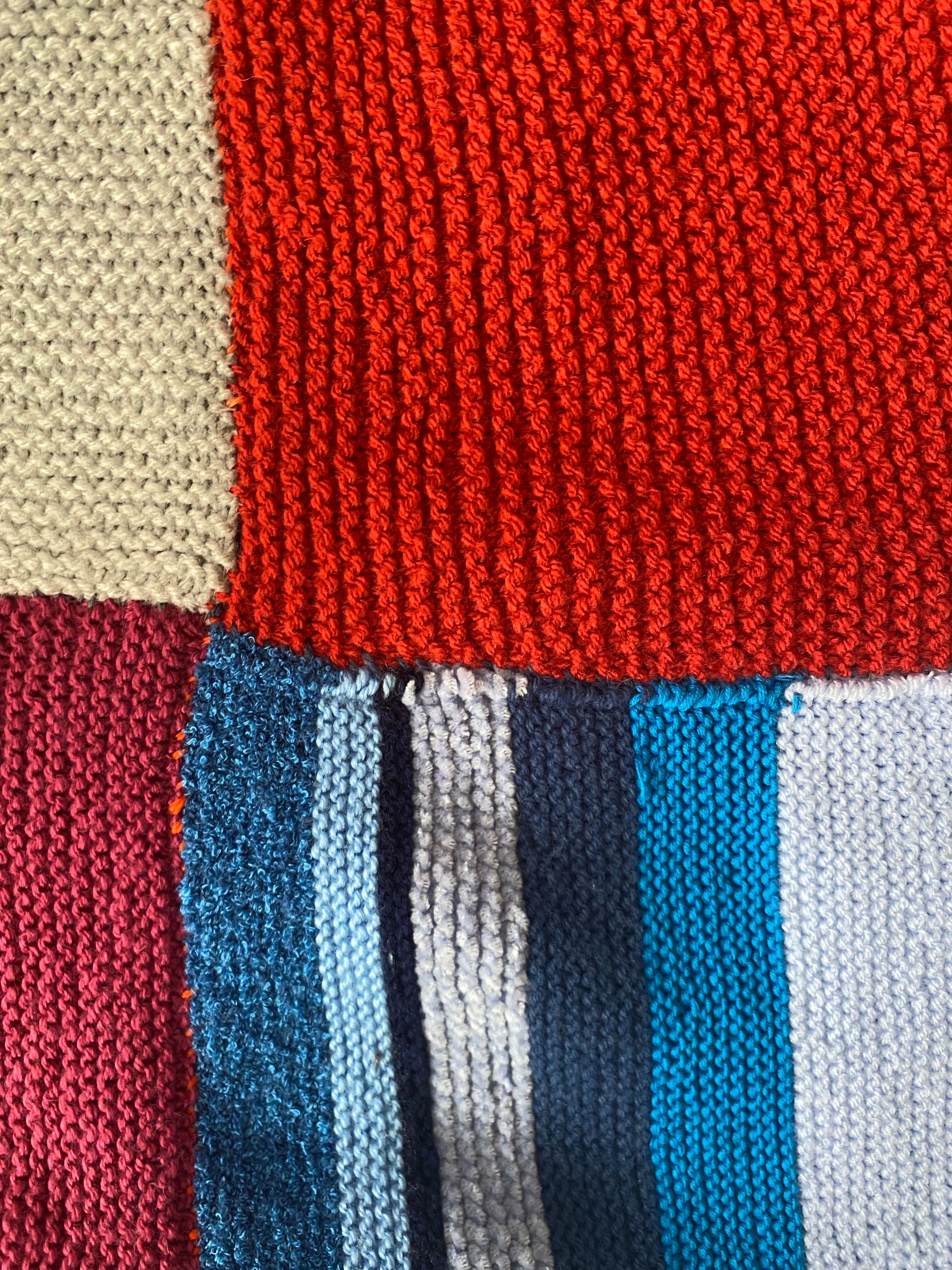 Wool patchwork plaid