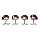 Set of 4 Italian dining chairs in plexiglass from the Spage era, 1970.