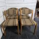 4 vintage self chairs from the 60s with wool seats