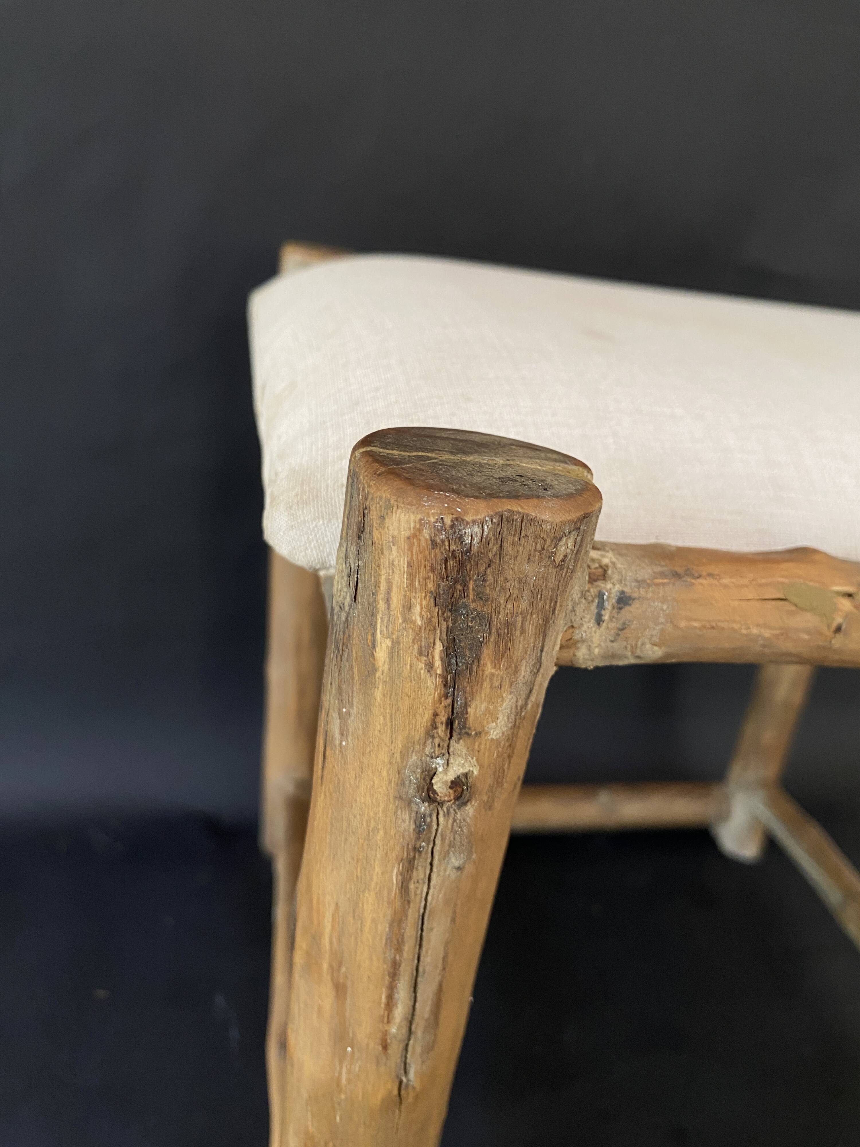 Pair of olive wood stools