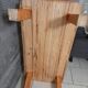 Table basse pin pieds compas vintage années 70-80
