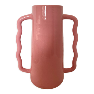 vase en céramique rose