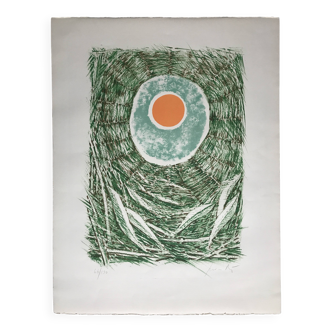 Cesare peverelli, sans titre. lithographie originale signée au crayon