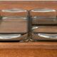 Mid-Century Danish Teak Cabaret Trays with Holmegaard Glasses, 1960s, Set of 4