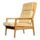 Fauteuil en cuir beige