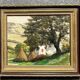 Guillermin M: oil painting on panel countryside landscape circa 1940