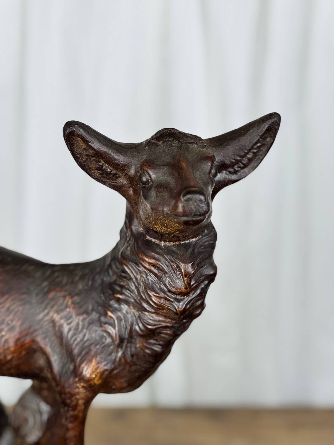 Terracotta sculpture of a young stag, Salvetti, 20th century