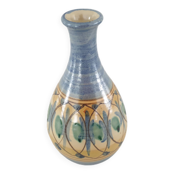 Vase soliflore en céramique Signé Pisutaux  (Signature à identifier)
