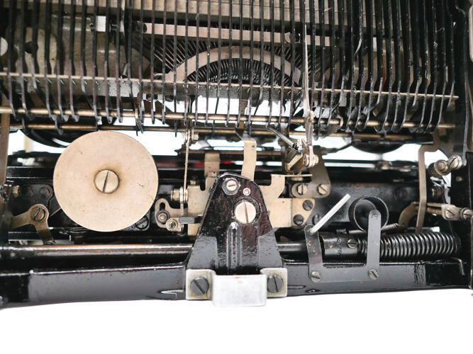 Machine à écrire Remington Noiseless 1 noire 1924 révisée ruban neuf rare
