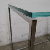Table d'appoint vintage en verre