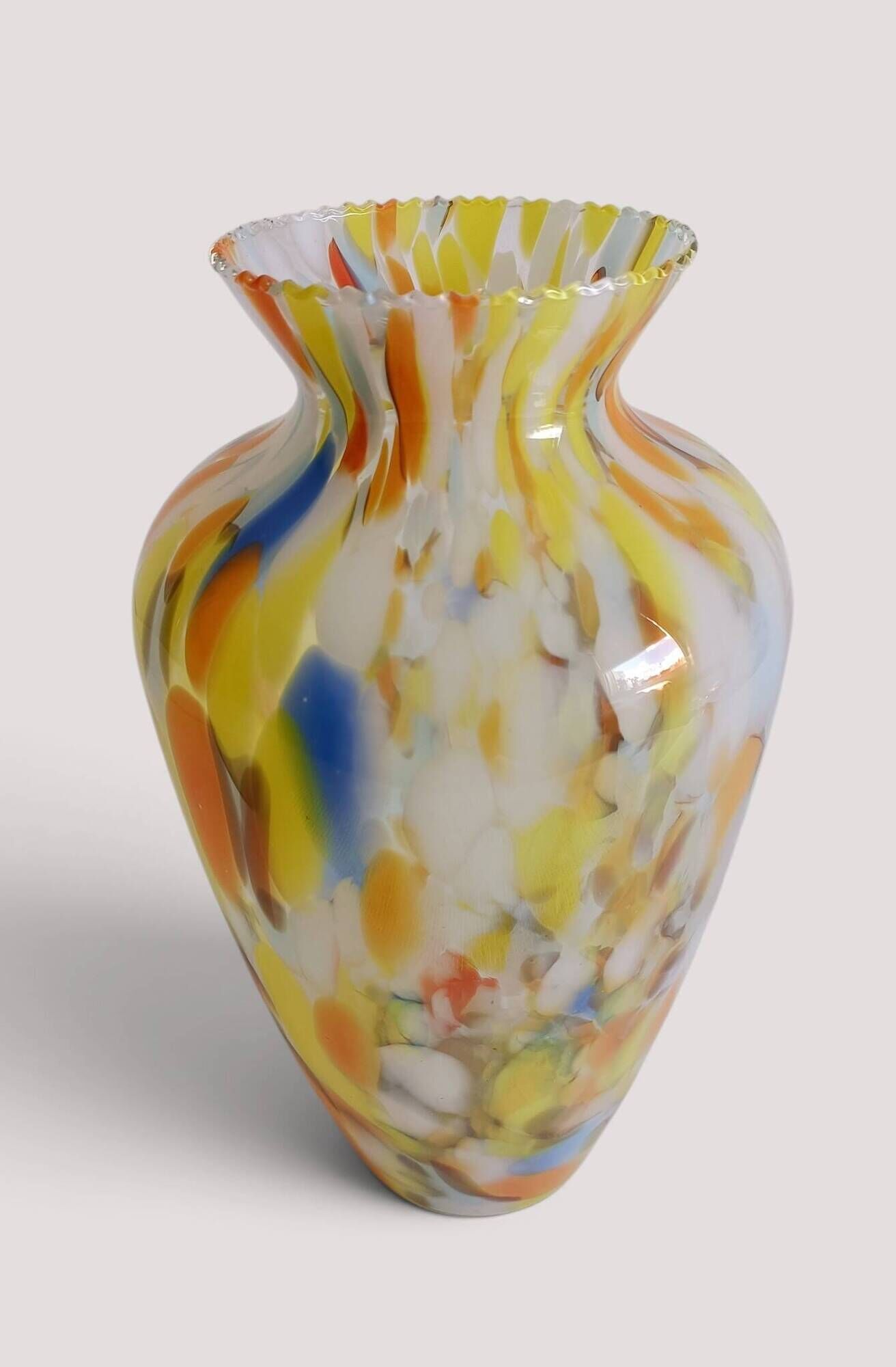Vintage Murano glass vase, Italy, circa 1960, coloured artistic glass.