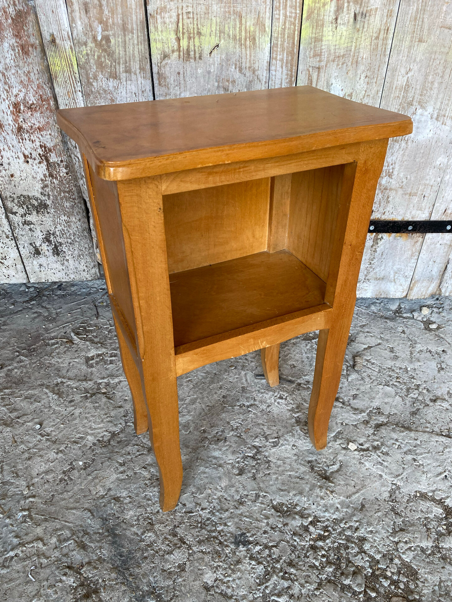 Antique Nightstand Light Wood Vintage Case