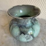 Blue lava style vase Vallauris