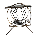 Ancien gueridon table d'appoint vintage en fer forge