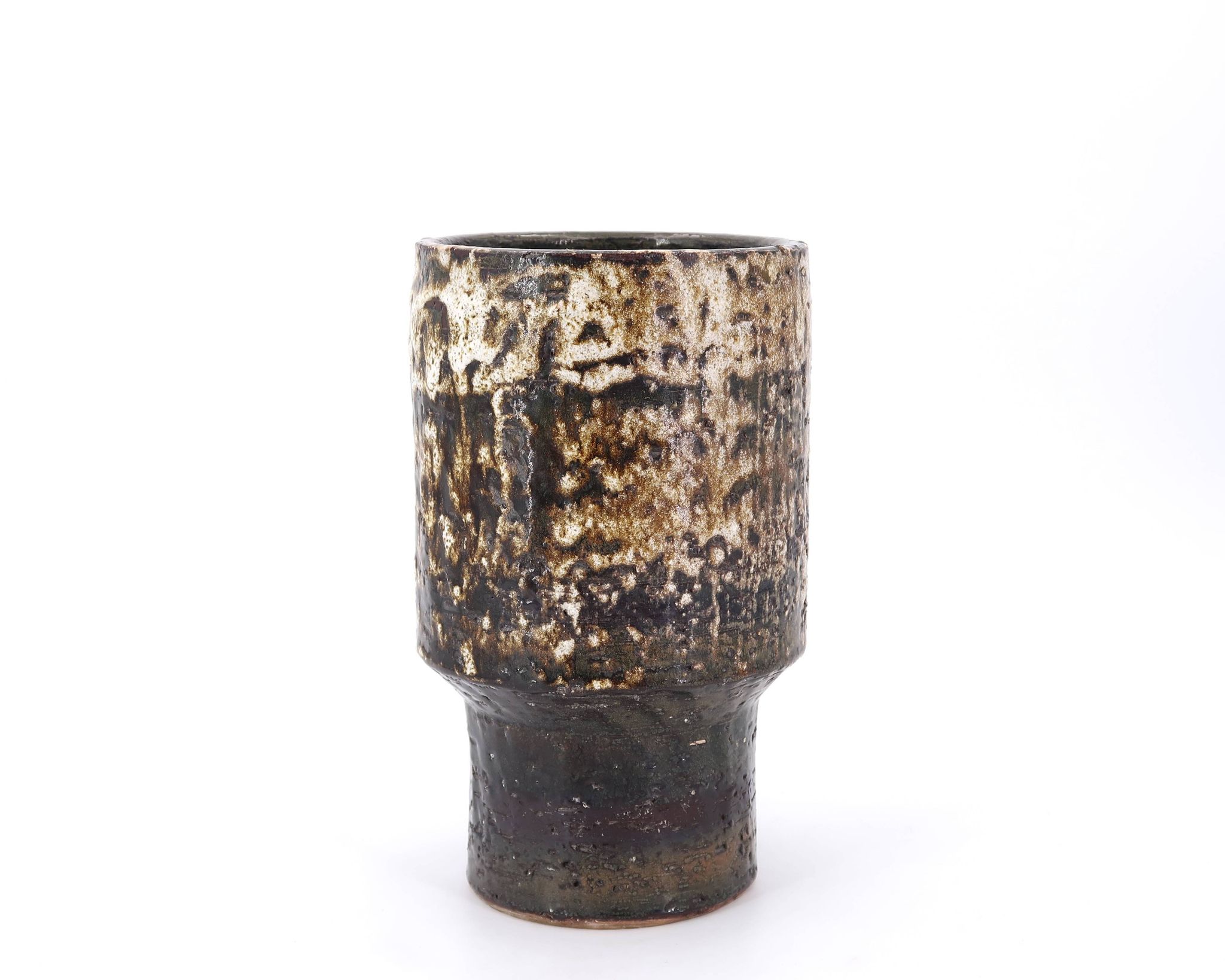 Fat lava ceramic vase by Pieter Groeneveldt, 1950s