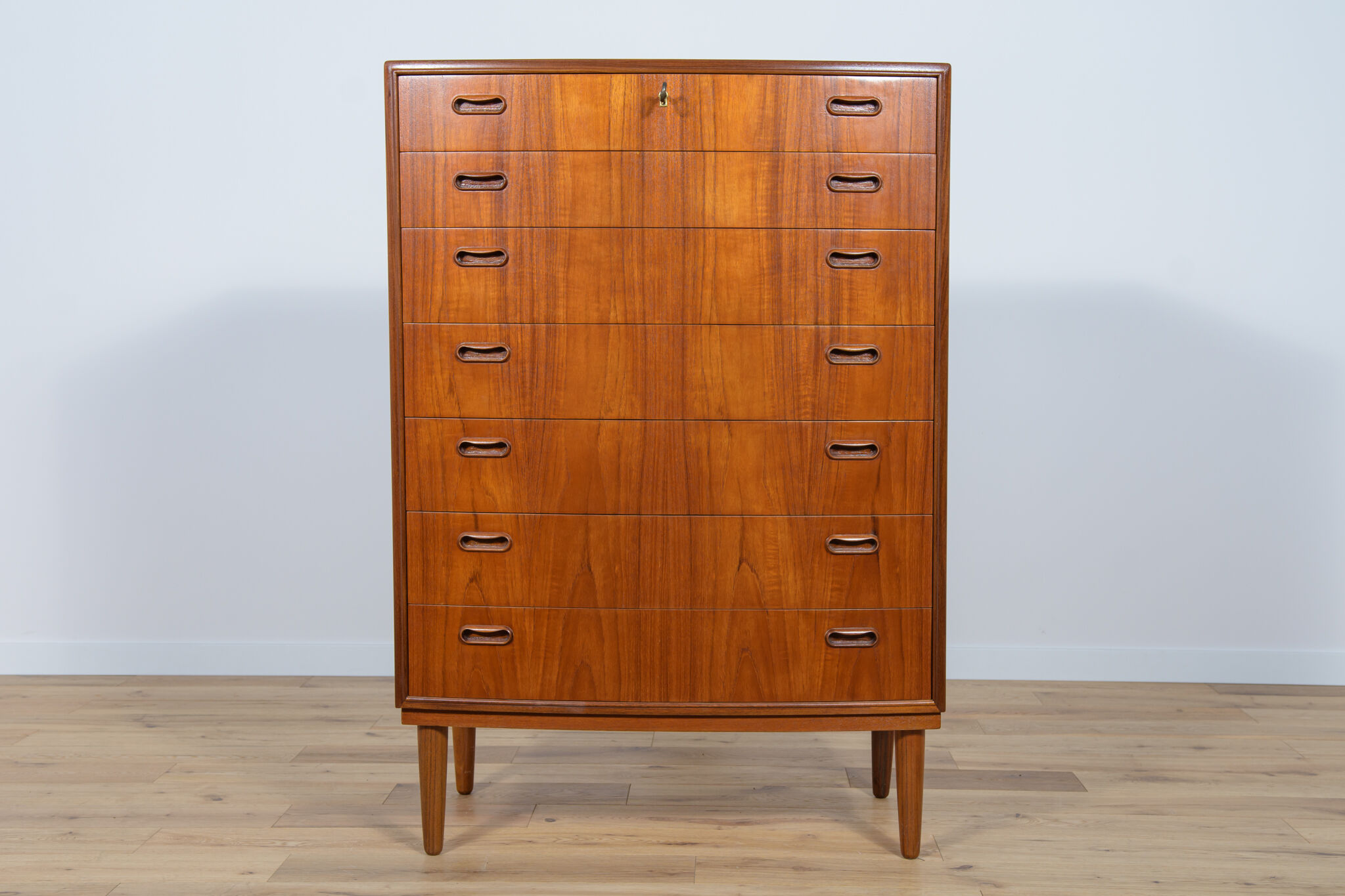 Mid-Century teak chest of drawers by Poul Jessen for PMJ Viby, 1960s