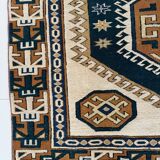 Tapis Oushak moderne en laine douce fait main, tapis vintage turc,