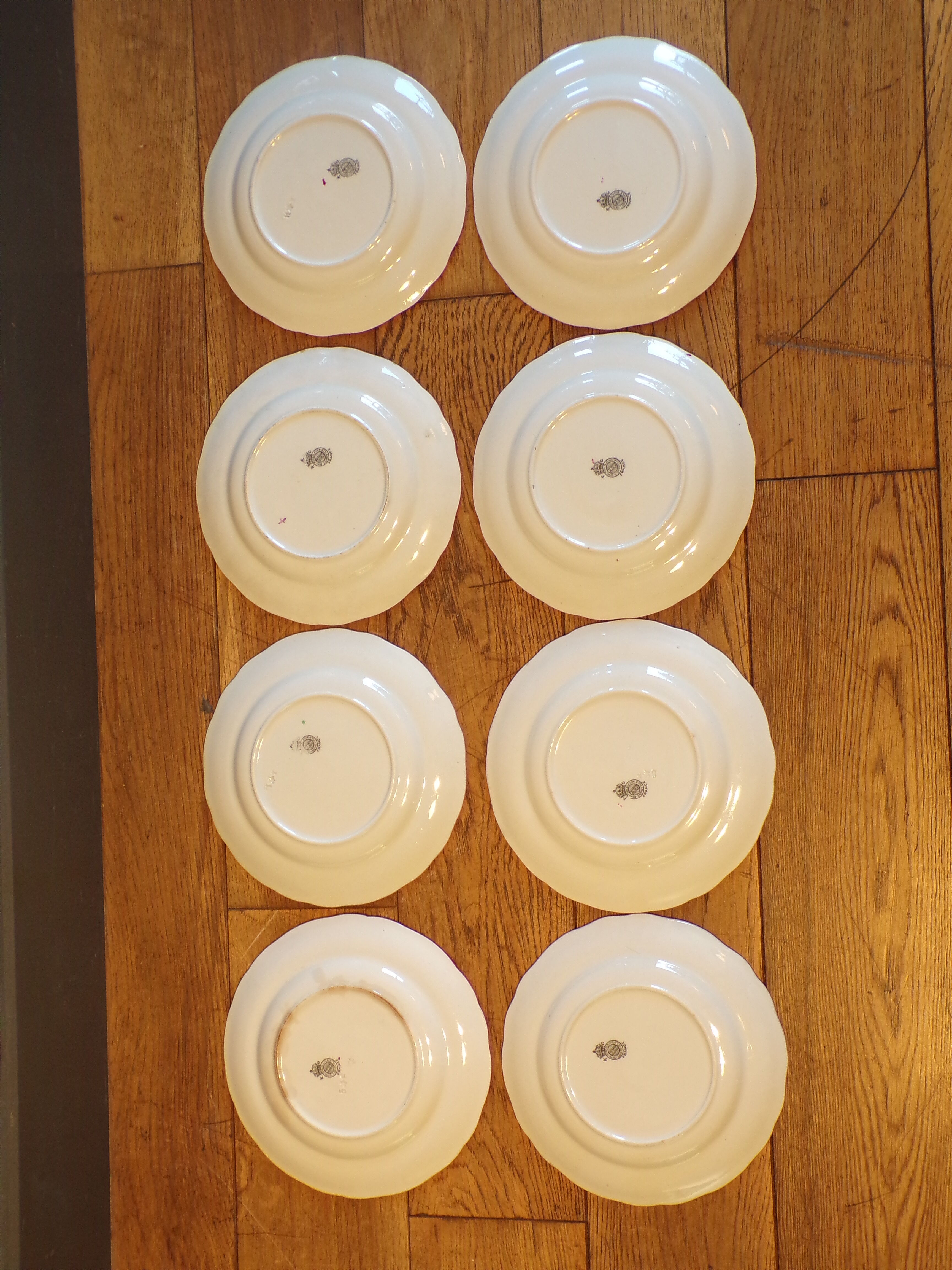 Set 8 lunéville KG Old Lamppost dessert plates