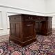 Classic English Desk Green Leather Inlay