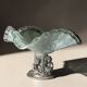 Centrepiece bowl LA MERIDIANA in blown glass on a silver pedestal.