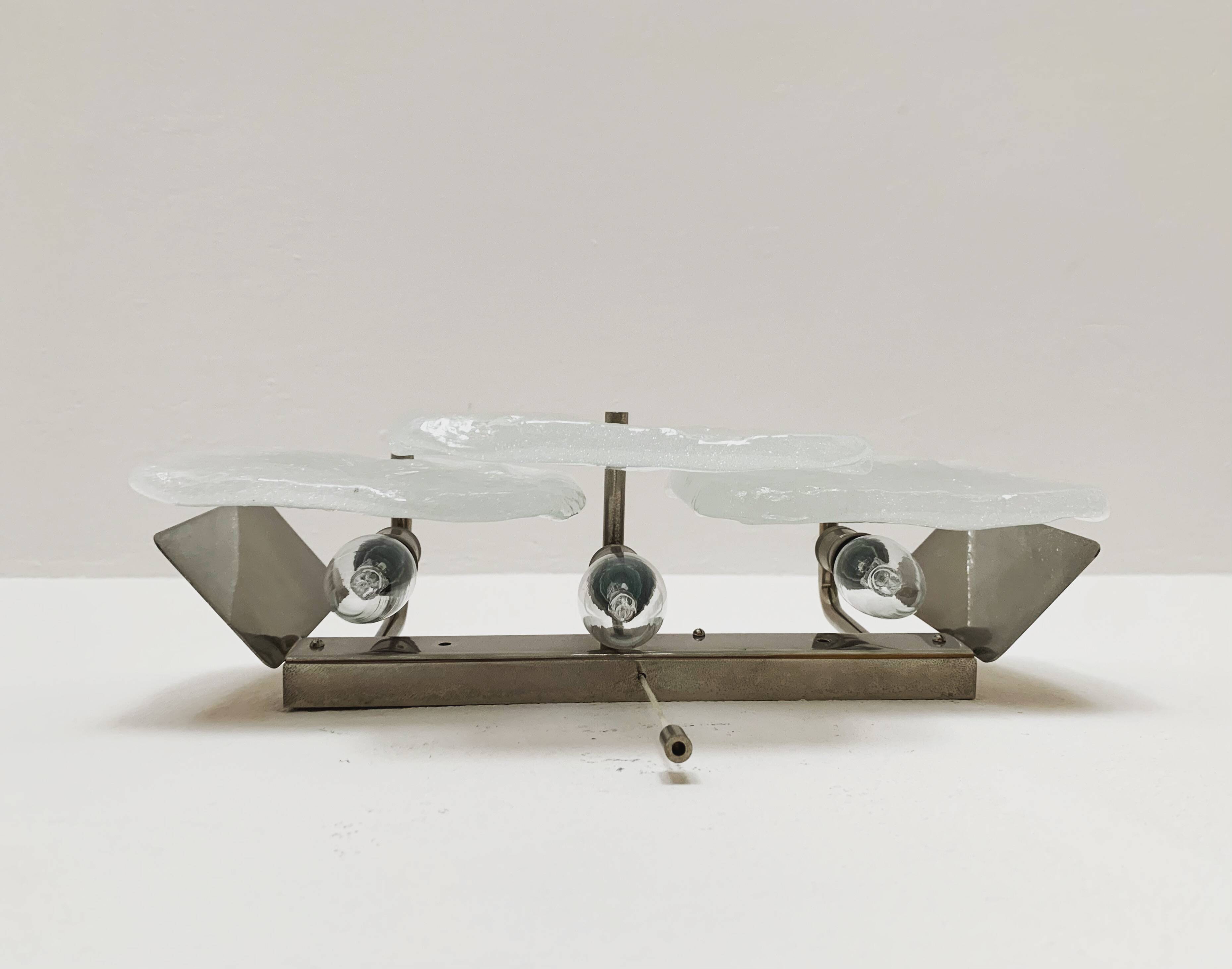 Ice Glass Wall Lamp by J.T. Kalmar